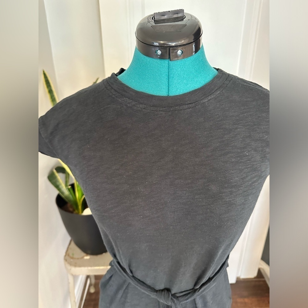 J crew XXS Short-sleeve striped tie-waist T-shirt dress black - Picture 6 of 12